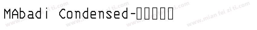 MAbadi Condensed字体转换